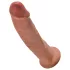 King Cock 9 - realistische dildo met zuignap - donker huidskleur 23cm