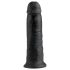 King Cock 10 - zuignap dildo (25 cm) - zwart
