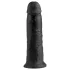 King Cock 10 - dildo met zuignap - zwart - 25cm