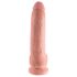 King Cock 9 - grote dildo met zuignap en ballen (23cm) - natuurlijk