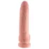 King Cock 9 - grote dildo met zuignap en ballen (23 cm, huidskleur)