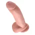 King Cock 9 - grote dildo met zuignap en ballen (23 cm, huidskleur)