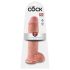King Cock 11 - Dildo met zuignap en ballen (28cm) - huidkleurig