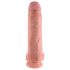 King Cock 11 - Dildo met zuignap en ballen (28cm) - huidkleurig