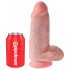 King Cock - realistische dildo met zuignap en ballen - 23cm - huidskleur