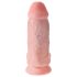 King Cock - realistische dildo met zuignap en ballen - 23cm - huidskleur