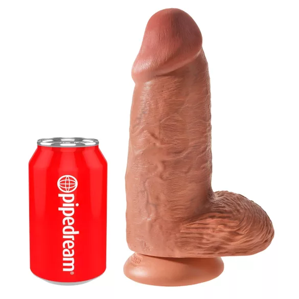 King Cock - dildo met zuignap - 23 cm - donker huidskleur