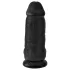 King Cock - dildo met balzak en zuignap - zwart - 23 cm