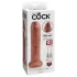King Cock - realistische dildo - 18 cm - donker natuur