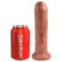 King Cock 7 - levensechte dildo (18 cm) - donker natuur