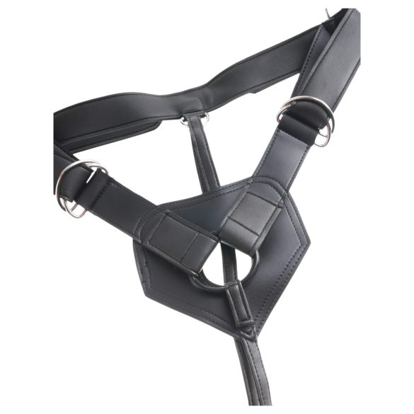 King Cock 7 - strap-on dildo met harnas - zwart