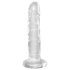 King Cock - dildo met zuignap - transparant - 15 cm