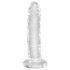 King Cock - dildo met zuignap - transparant - 15 cm