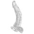 King Cock Clear 7,5 - zuignap dildo met ballen (19cm)