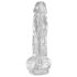 King Cock Clear 8 - zuignapdildo met ballen (20 cm)