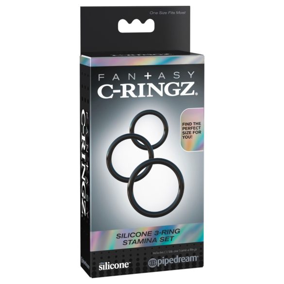 Fantasy C-Ringz - penisring set - zwart - 3 stuks