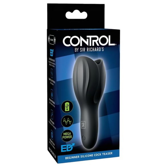 / Controle Cock Teaser - waterdicht, oplaadbaar, eikelvibrator (zwart)