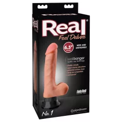   Real Feel Deluxe No.1 - vibrator met ballen - realistisch - huidkleur