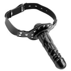 Fetish Fantasy - mondknevel met dildo - zwart