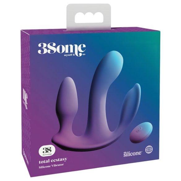 3Some totale extase - draadloze drievoudige vibrator (paars)