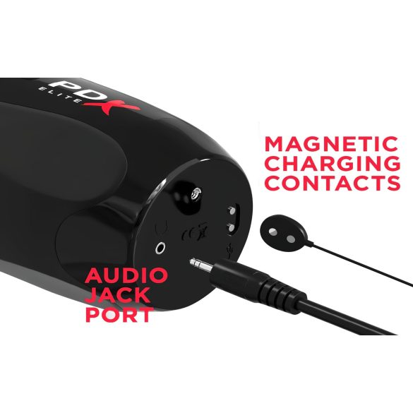 PDX Ultimate Milker 2 - oplaadbare draaiende-trillende masturbator (zwart)