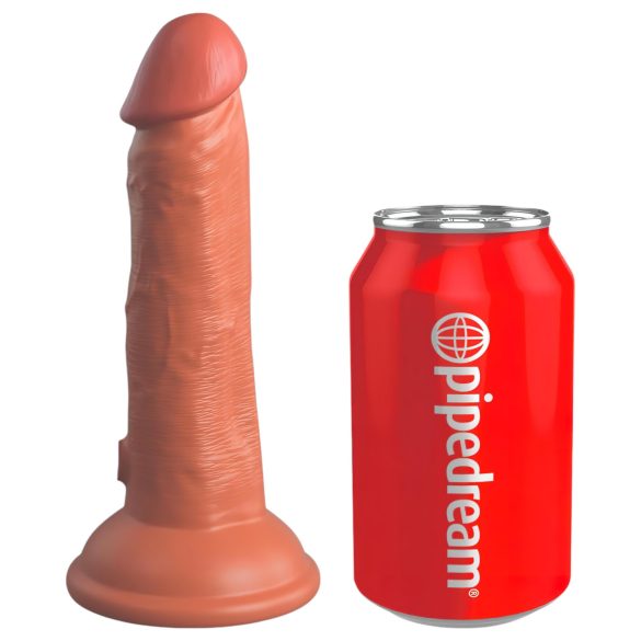King Cock Elite 6 - dildo met zuignap - realistisch - 15cm - donker