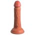 King Cock Elite 6 - dildo met zuignap - realistisch - 15cm - donker