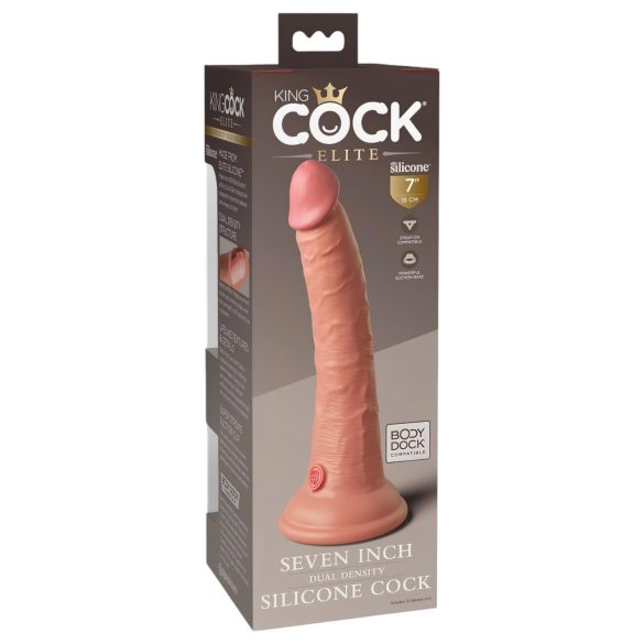King Cock Elite - realistische dildo met zuignap - 18 cm - huidskleur