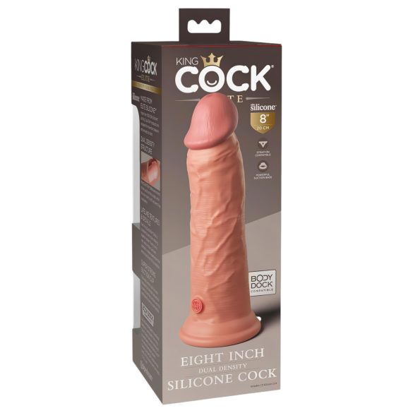 King Cock Elite 8 - realistische dildo met zuignap - 20cm - huidskleur