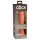 King Cock Elite 8 - zuignap dildo (20cm) - donker naturel