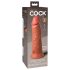 King Cock Elite 8 - zuignap dildo (20cm) - donker naturel