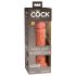 King Cock Elite 8 - zuignap dildo (20cm) - donker naturel