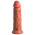 King Cock Elite 8 - zuignap dildo (20cm) - donker naturel