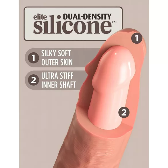 King Cock Elite 9 - dildo met zuignap - realistisch - 23cm - huidskleur