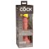 King Cock Elite 6 - zuignap vibrator (15cm) - huidkleur