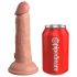 King Cock Elite 6 - zuignap vibrator (15cm) - huidkleur