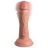 King Cock Elite 6 - zuignap vibrator (15cm) - huidkleur
