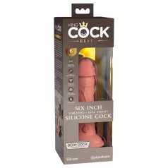   King Cock Elite - realistische vibrator - 15cm - donker huidskleur