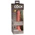 King Cock Elite 7 - zuignap, draadloze vibrator 18cm - huidkleurig