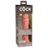 King Cock Elite 8 - zuignap vibrator (20 cm) - natuurlijk