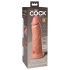 King Cock Elite 8 - zuignap vibrator (20 cm) - natuurlijk