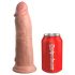 King Cock Elite 8 - zuignap vibrator (20 cm) - natuurlijk