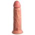 King Cock Elite 8 - zuignap vibrator (20 cm) - natuurlijk