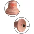 King Cock Elite 8 - dildo met zuignap en vibrator - 20 cm - huidskleur