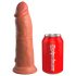 King Cock Elite 8 - levensechte vibrator 20cm (donker natuurlijk)