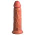 King Cock Elite 8 - levensechte vibrator 20cm (donker natuurlijk)