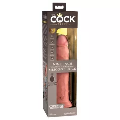   King Cock Elite 9 - dildo met zuignap - vibrator - 23cm - huidskleur