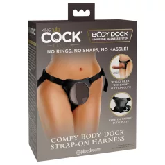   King Cock Elite - strap-on harnas - comfortabel draagbaar - bruin