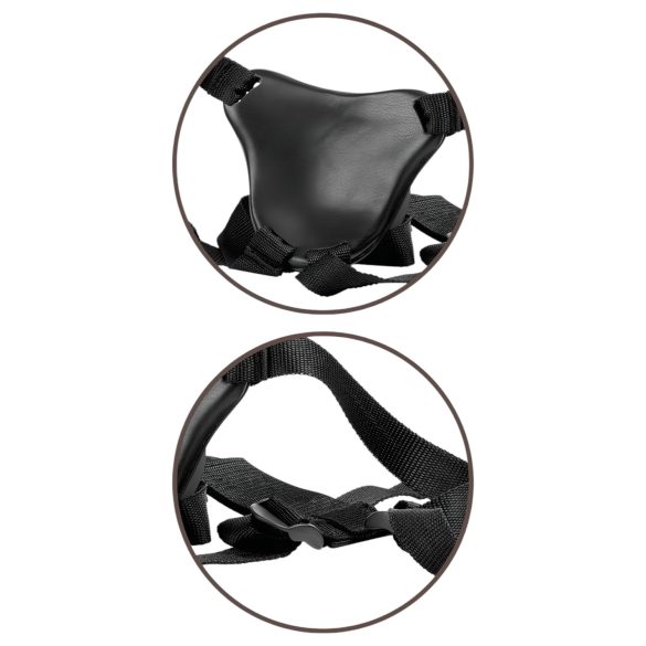 King Cock Elite - strap-on harnas - comfortabel draagbaar - bruin