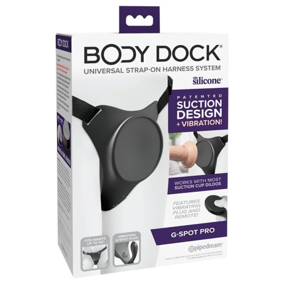 Body Dock - G-punt dildo met harnas - siliconen - 7 inch - opzetbaar